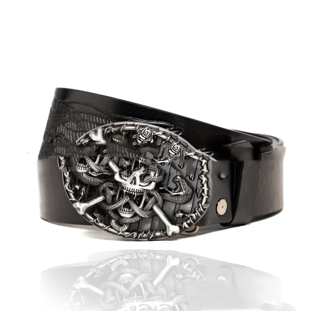 Arven Retro Alloy Buckle PU Belt