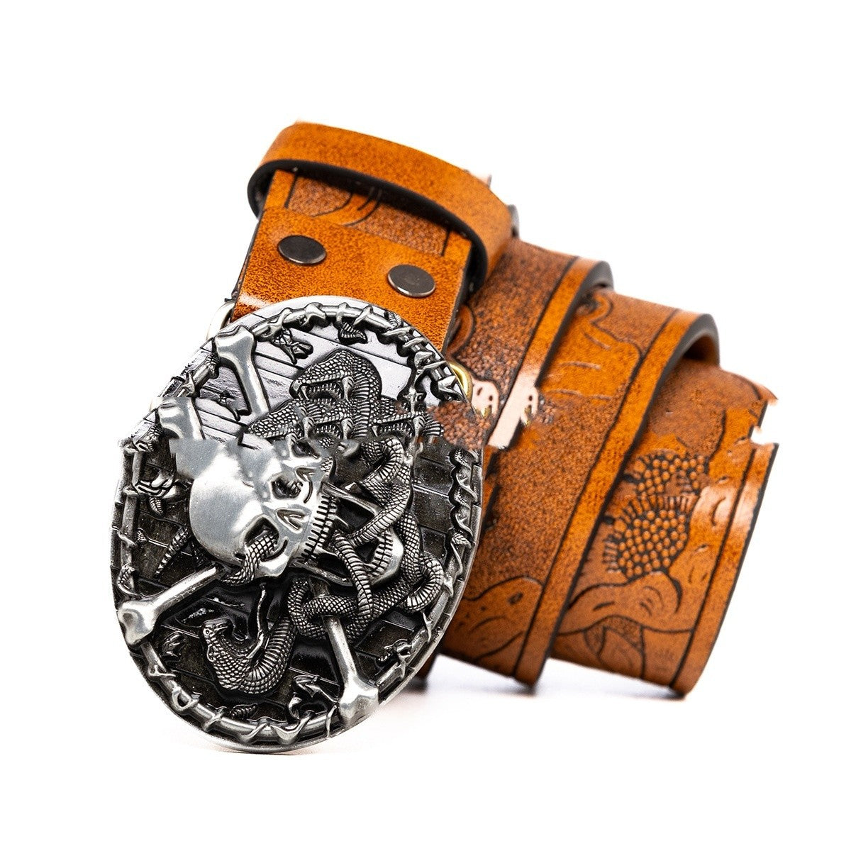 Arven Retro Alloy Buckle PU Belt