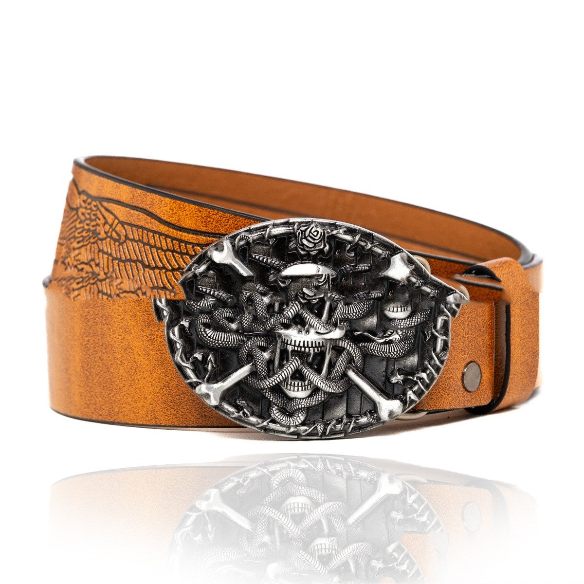Arven Retro Alloy Buckle PU Belt