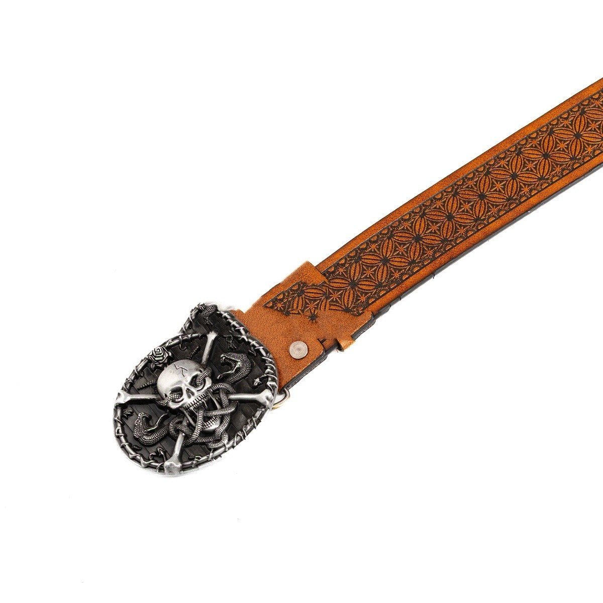 Arven Retro Alloy Buckle PU Belt
