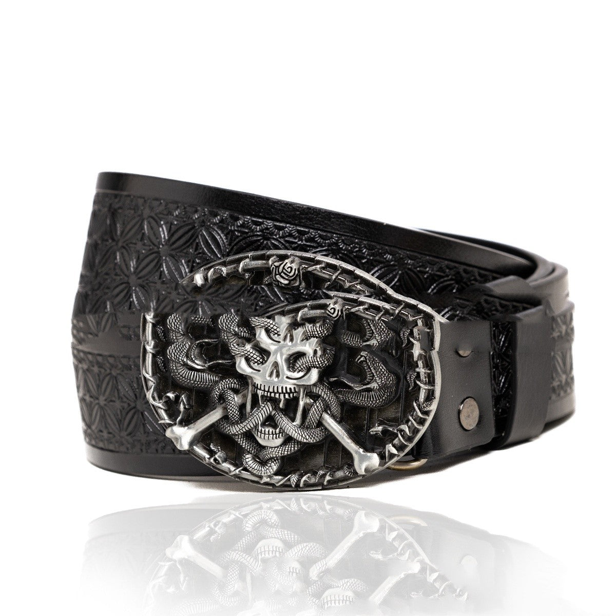 Arven Retro Alloy Buckle PU Belt