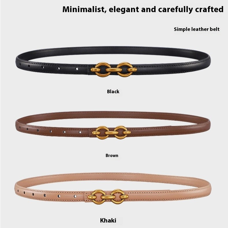 Aurielle Slim Leather Belt