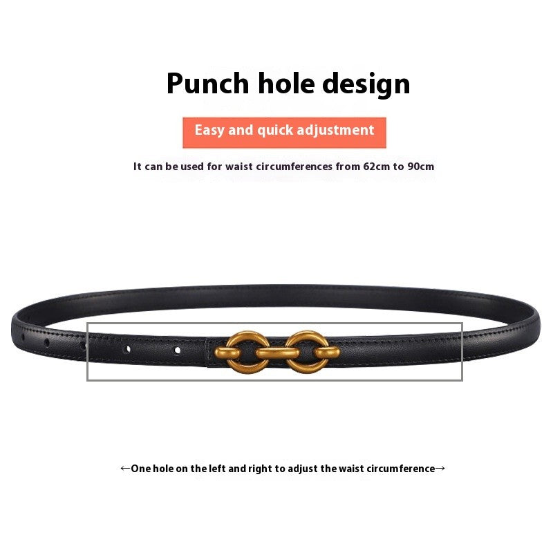 Aurielle Slim Leather Belt