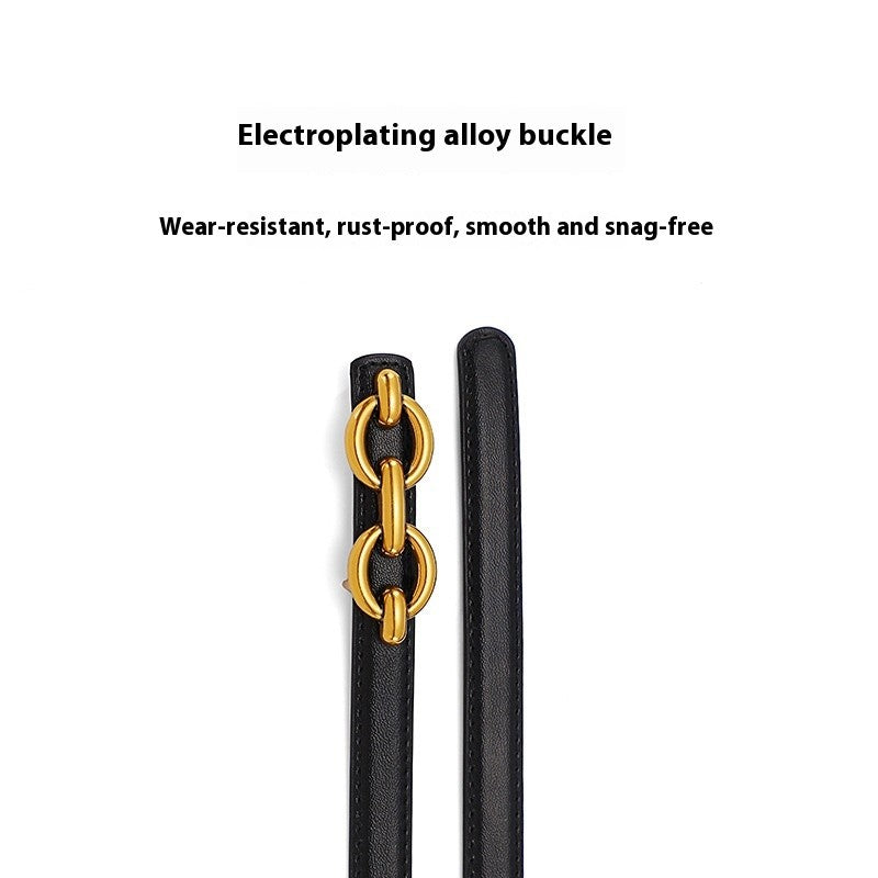 Aurielle Slim Leather Belt