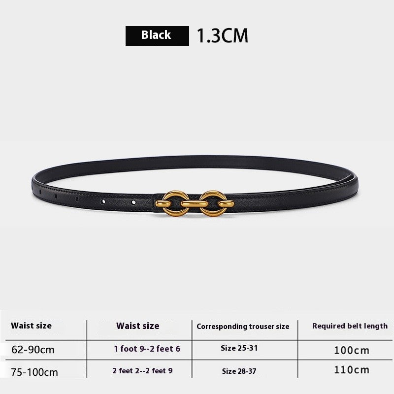 Aurielle Slim Leather Belt