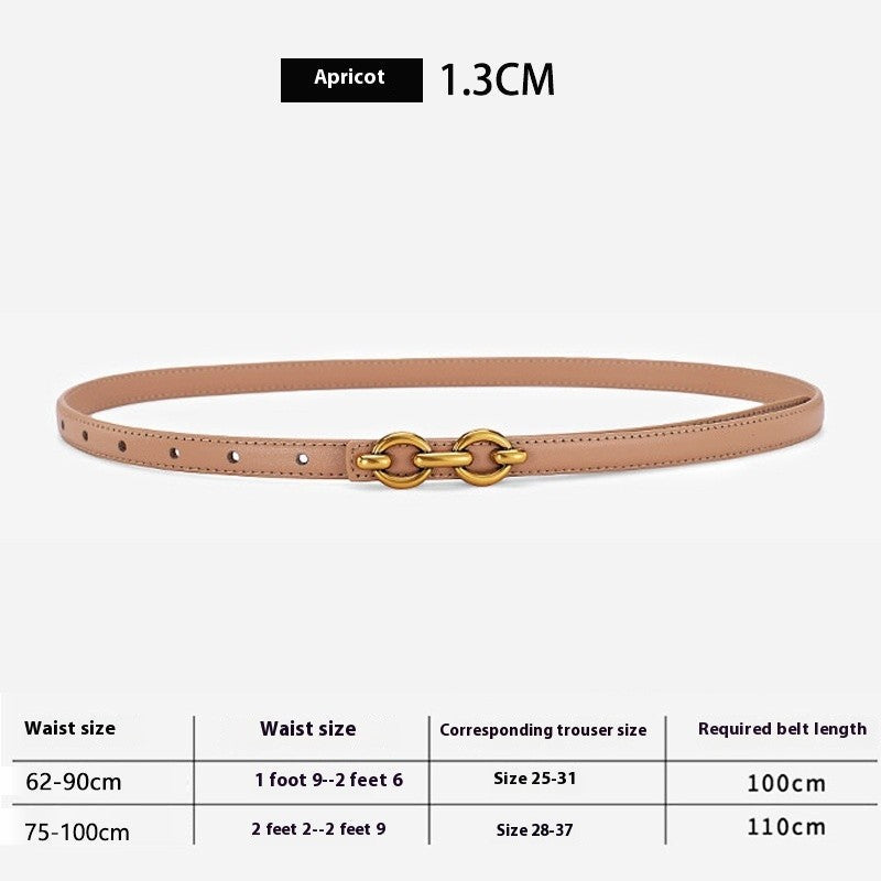 Aurielle Slim Leather Belt