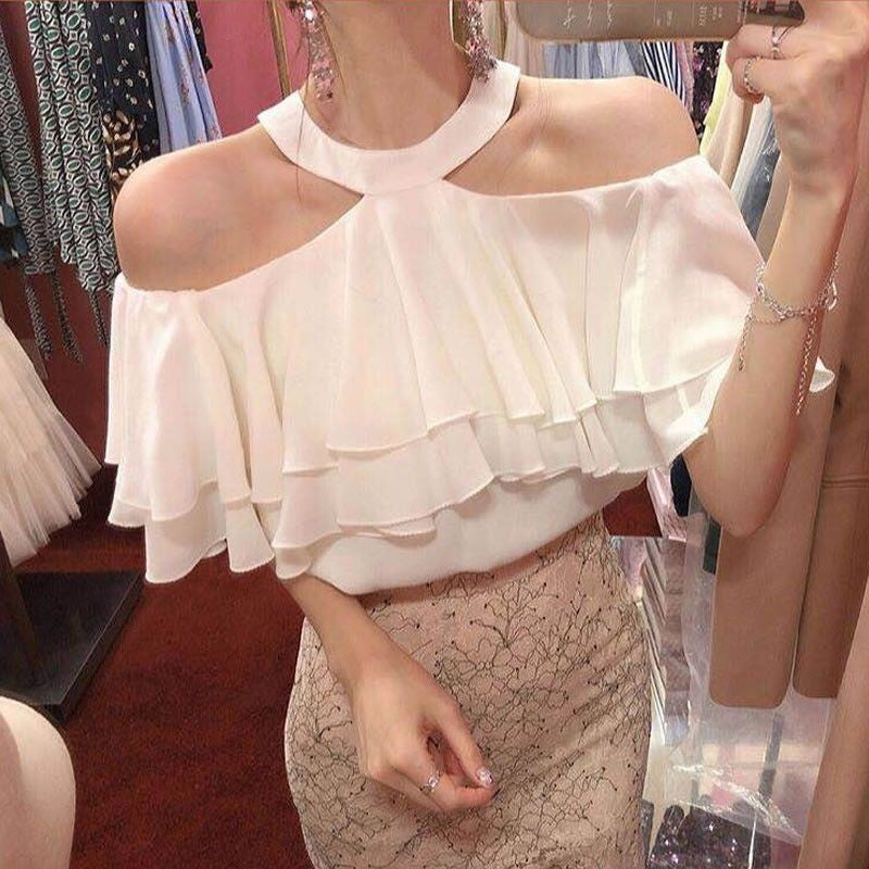 Celise Ruffled Halter Top