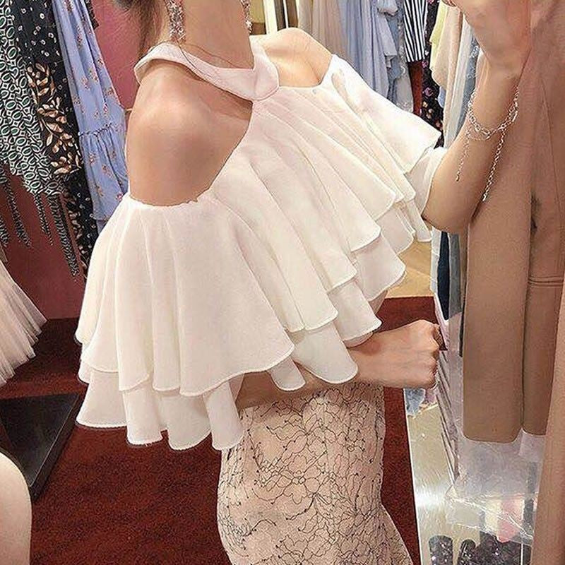 Celise Ruffled Halter Top