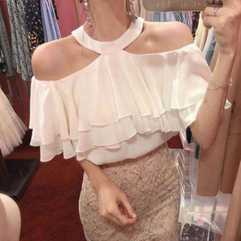 Celise Ruffled Halter Top