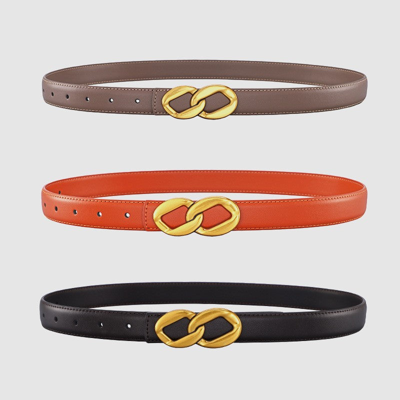 Marien Smooth Buckle Leather Belt