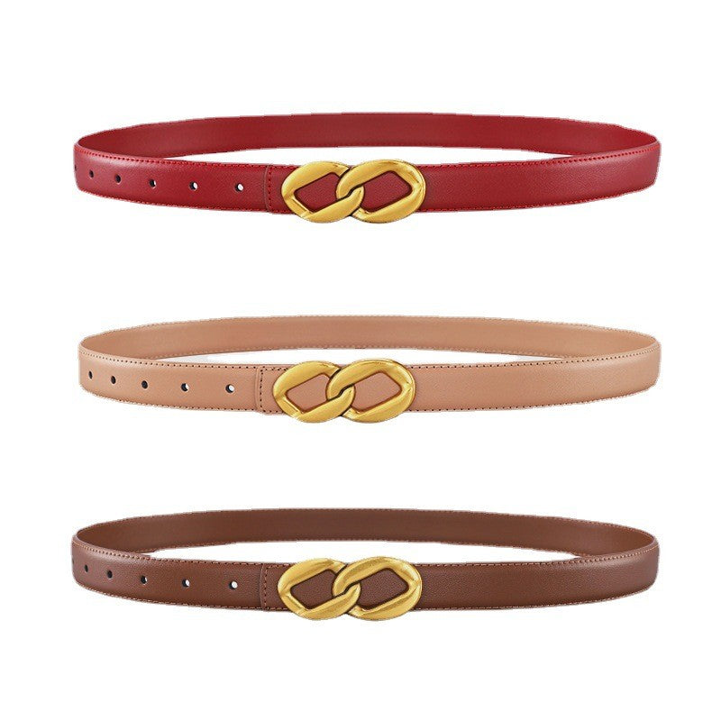 Marien Smooth Buckle Leather Belt