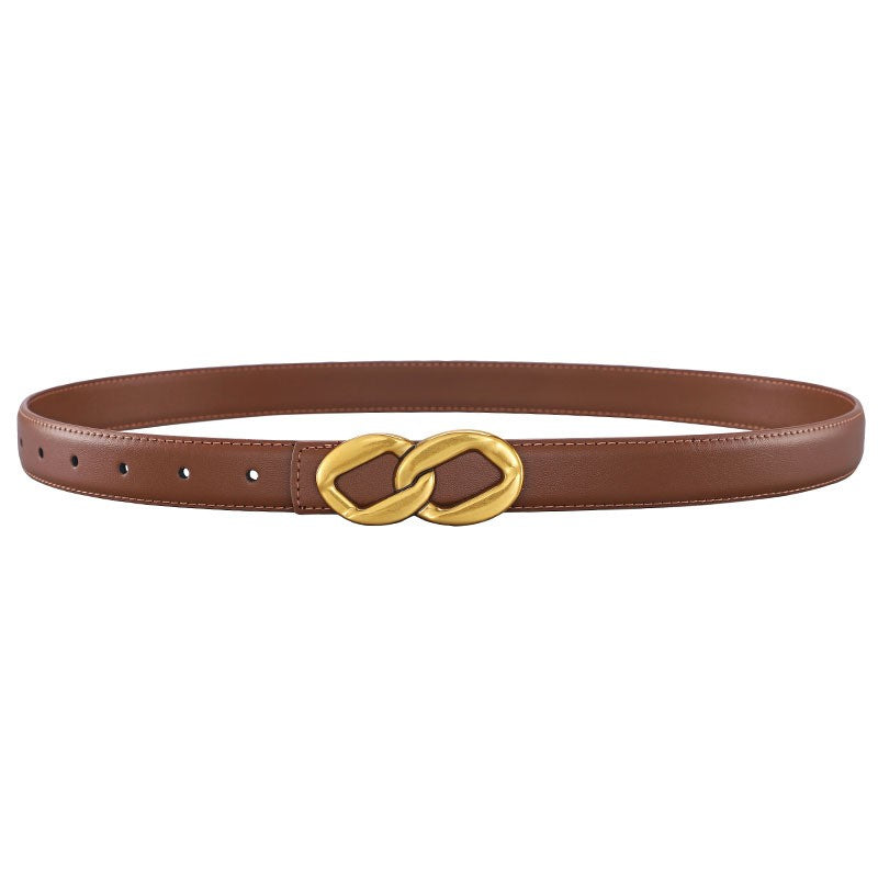 Marien Smooth Buckle Leather Belt