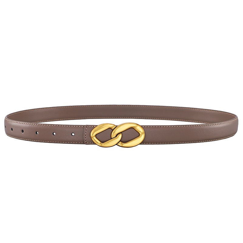 Marien Smooth Buckle Leather Belt