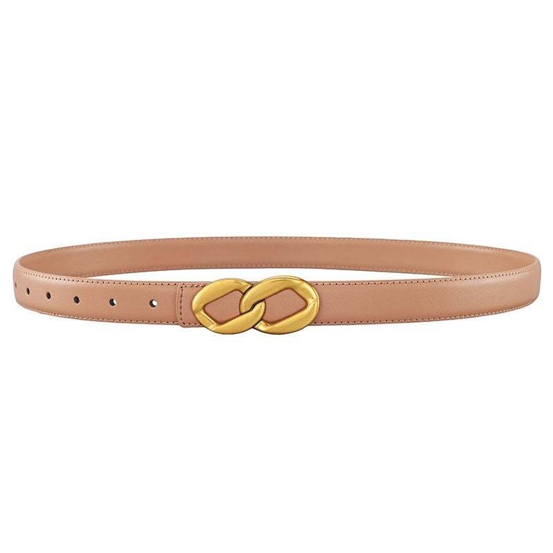 Marien Smooth Buckle Leather Belt