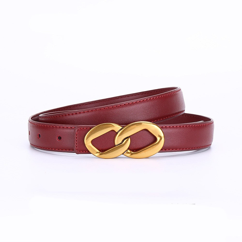 Marien Smooth Buckle Leather Belt