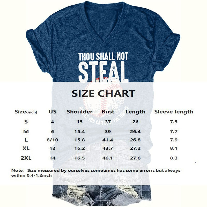 "Thou Shall Not Steal" Women’s Baseball Graphic Tee
