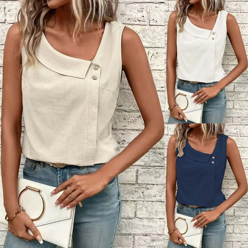 Veyra Buttoned Diagonal Vest