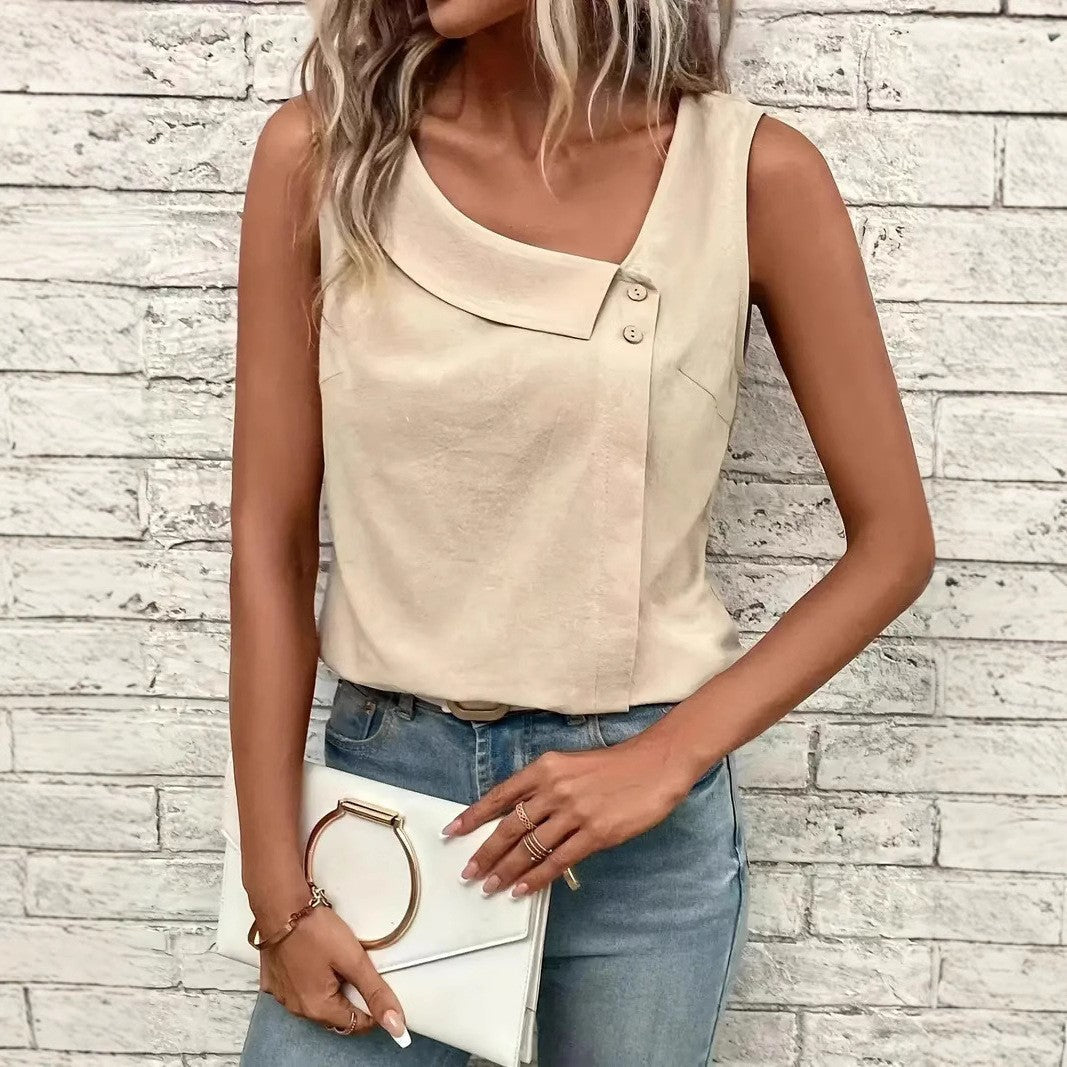 Veyra Buttoned Diagonal Vest