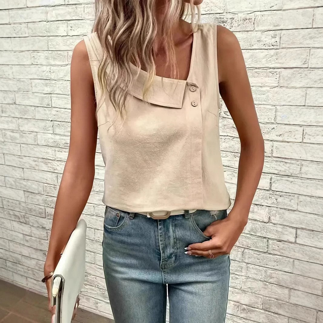 Veyra Buttoned Diagonal Vest