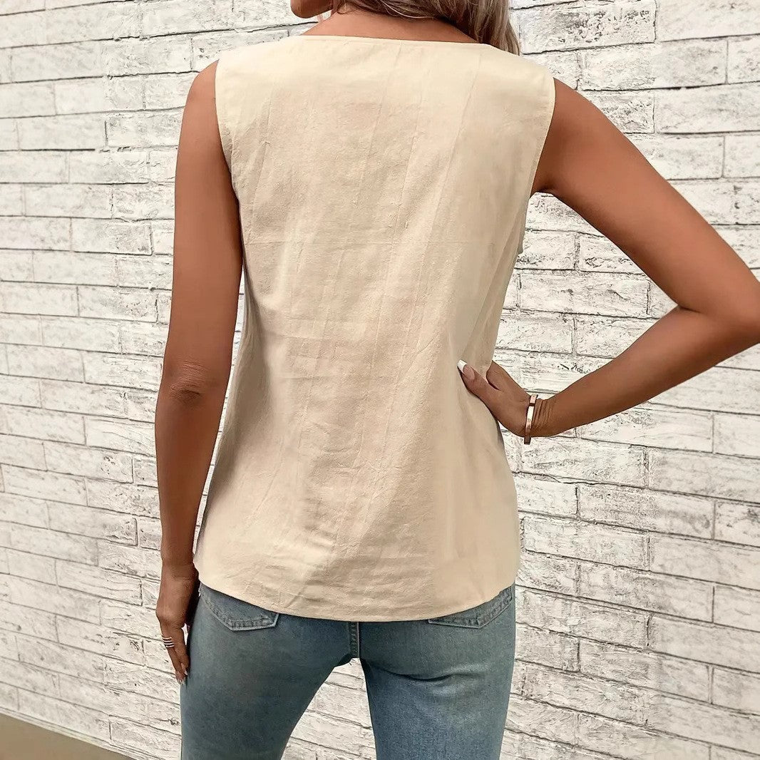 Veyra Buttoned Diagonal Vest