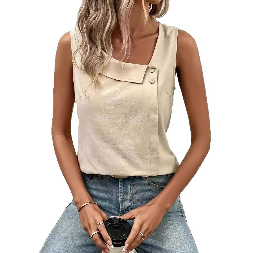 Veyra Buttoned Diagonal Vest