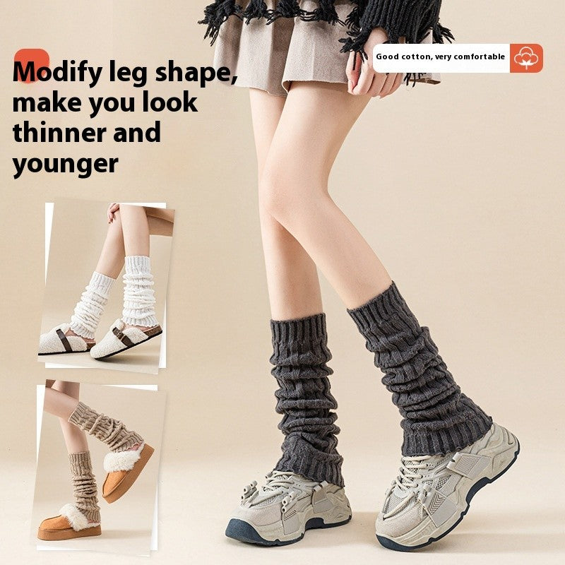 Yuki Long Knit Wool Socks