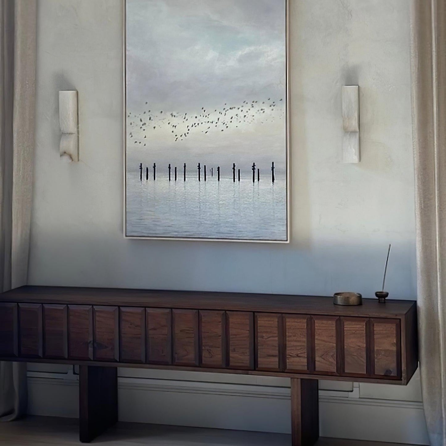 Alabaster Essence Vertical Wall Sconce