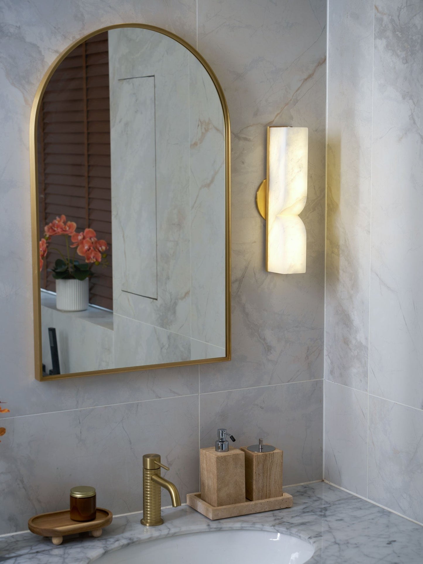 Alabaster Essence Vertical Wall Sconce