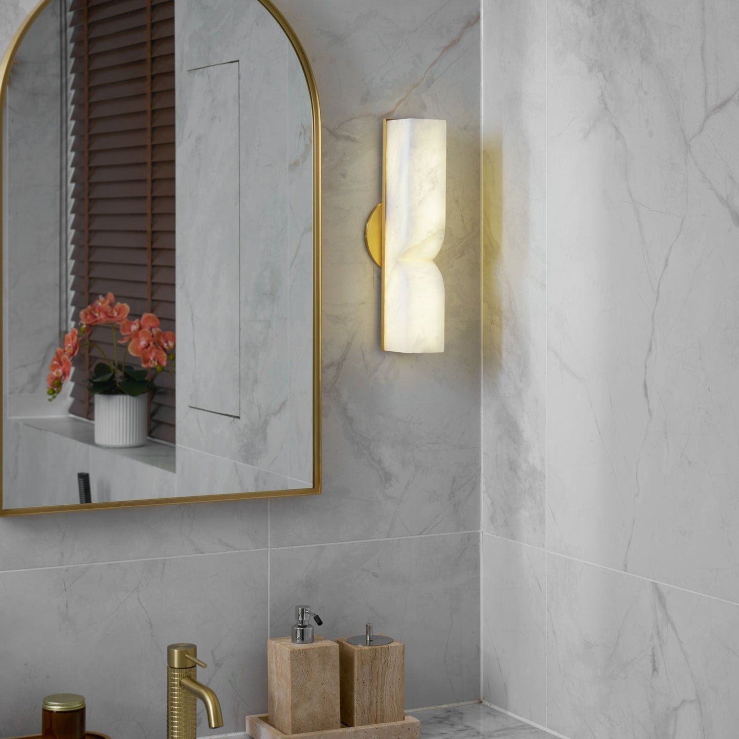 Alabaster Essence Vertical Wall Sconce