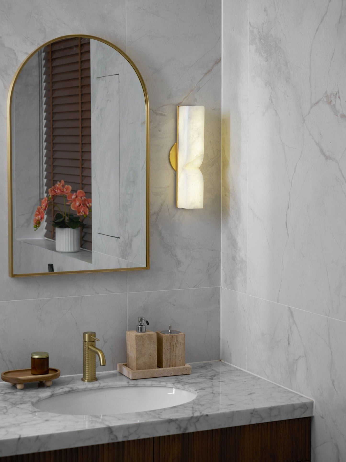 Alabaster Essence Vertical Wall Sconce