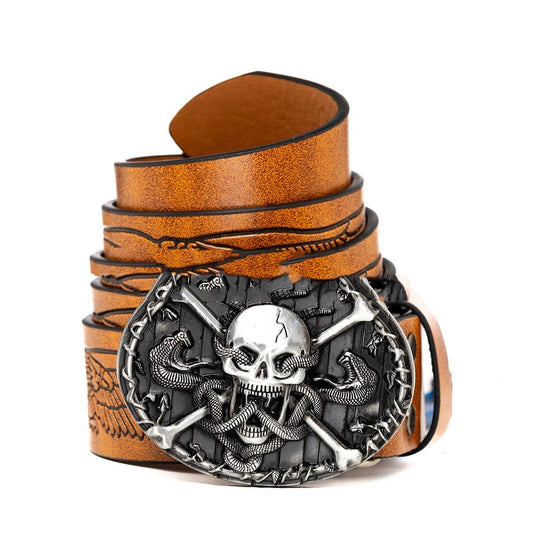 Arven Retro Alloy Buckle PU Belt