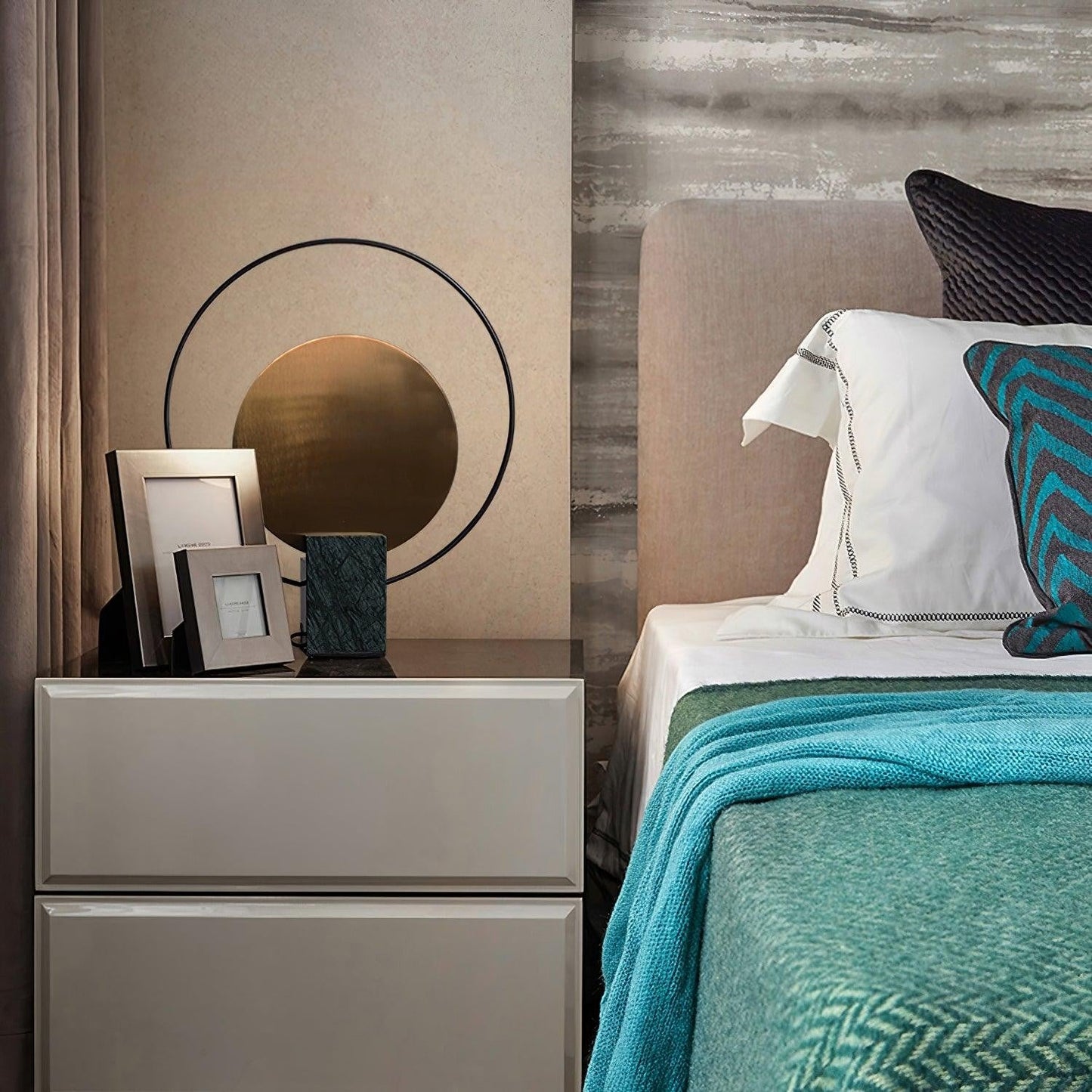 Camden Hoop Marble Base Table Lamp