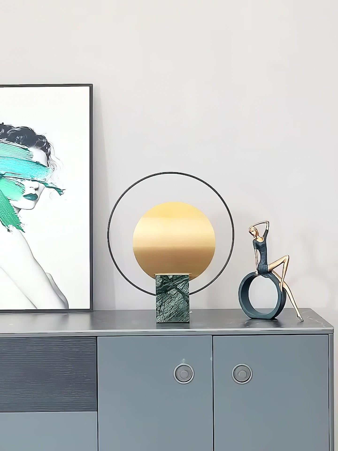 Camden Hoop Marble Base Table Lamp