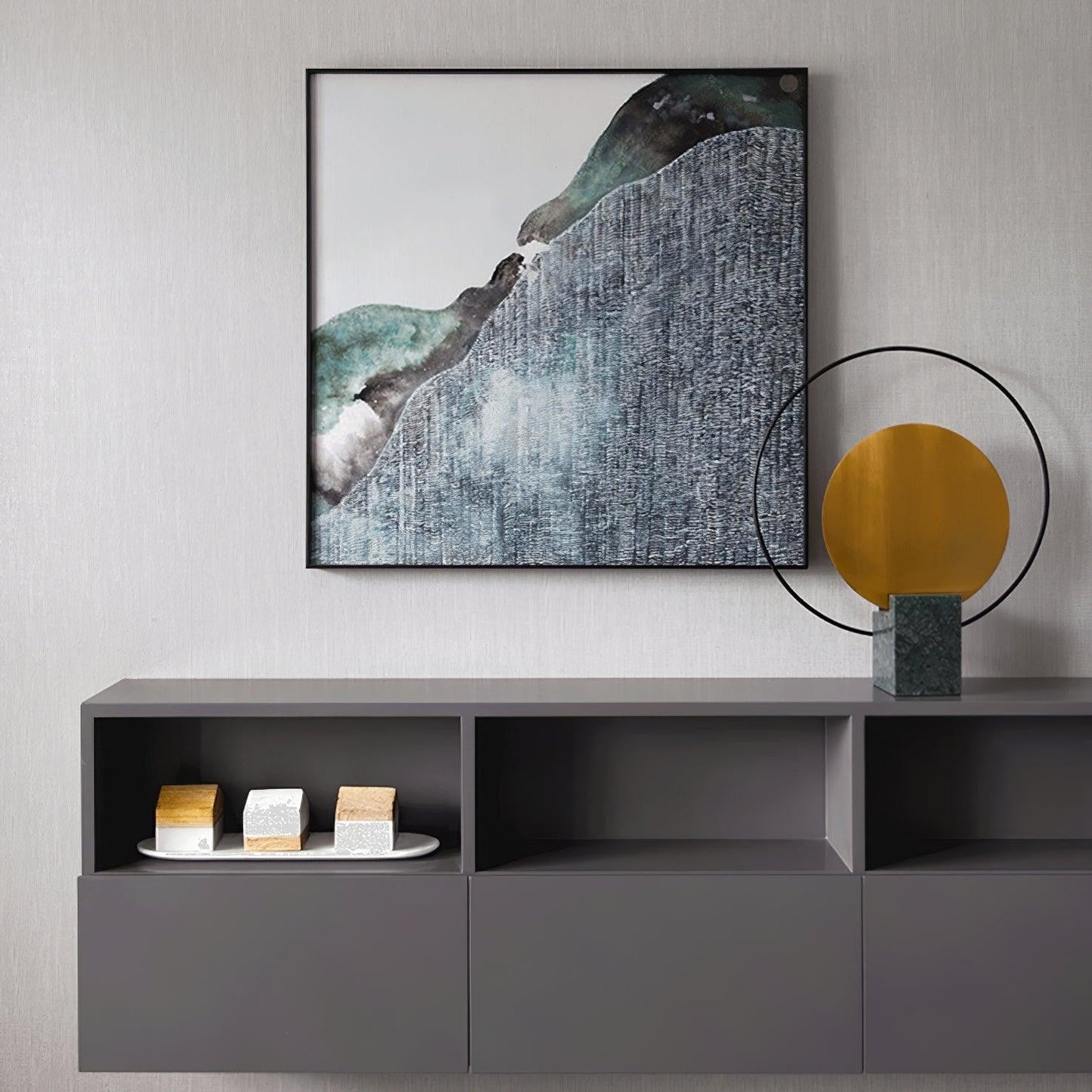 Camden Hoop Marble Base Table Lamp