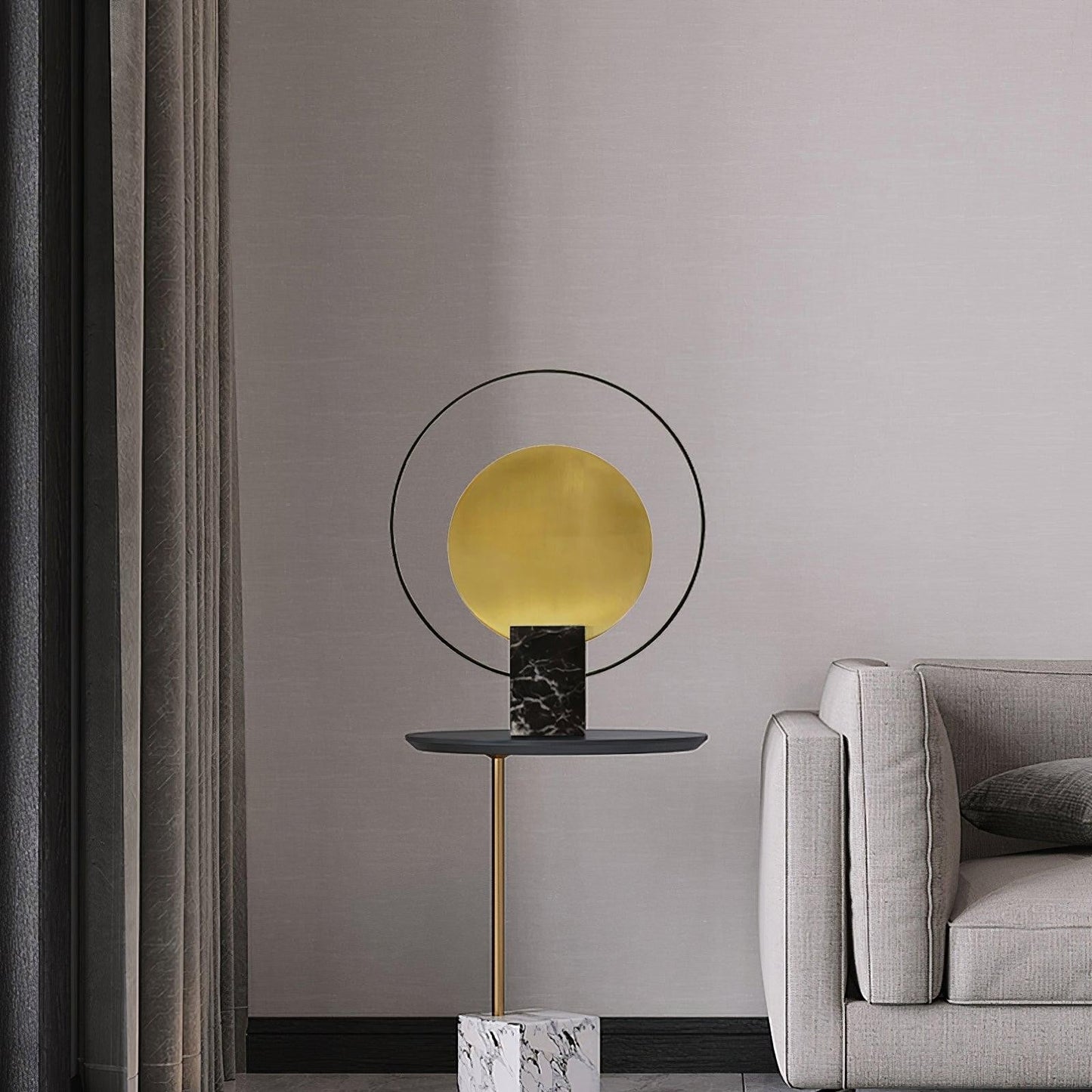Camden Hoop Marble Base Table Lamp