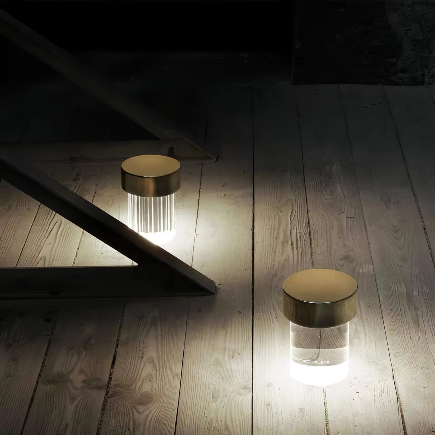 Column Glow Portable Glass Table Lamp