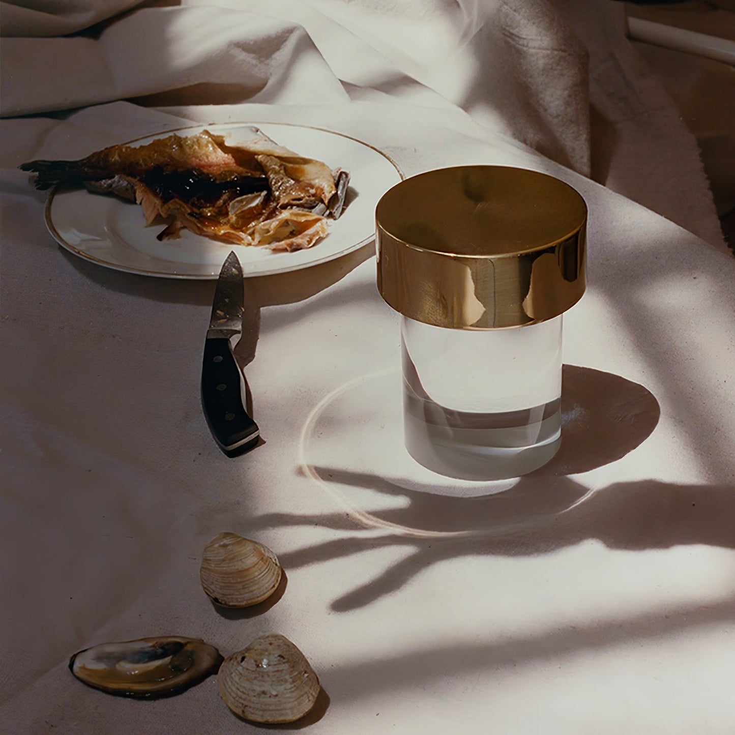 Column Glow Portable Glass Table Lamp