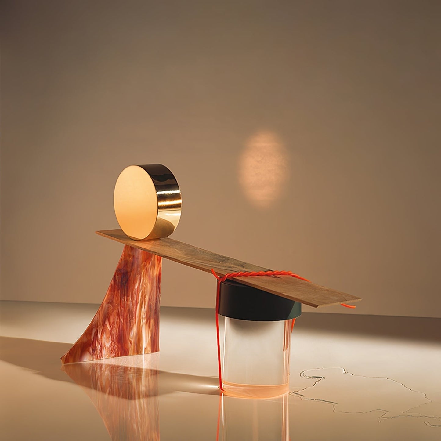 Column Glow Portable Glass Table Lamp