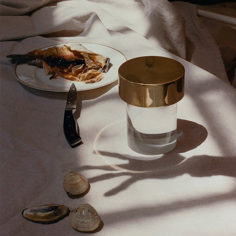 Column Glow Portable Glass Table Lamp