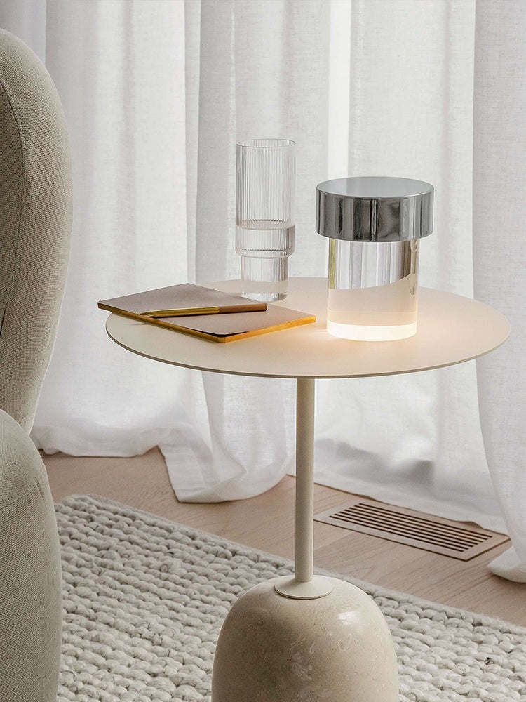 Column Glow Portable Glass Table Lamp