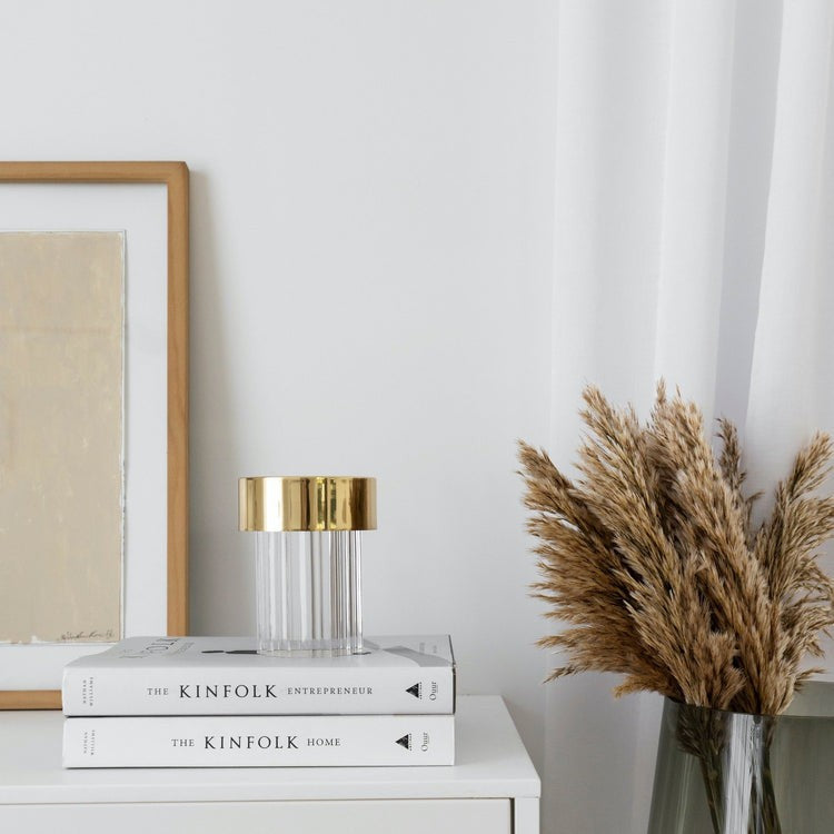 Column Glow Portable Glass Table Lamp