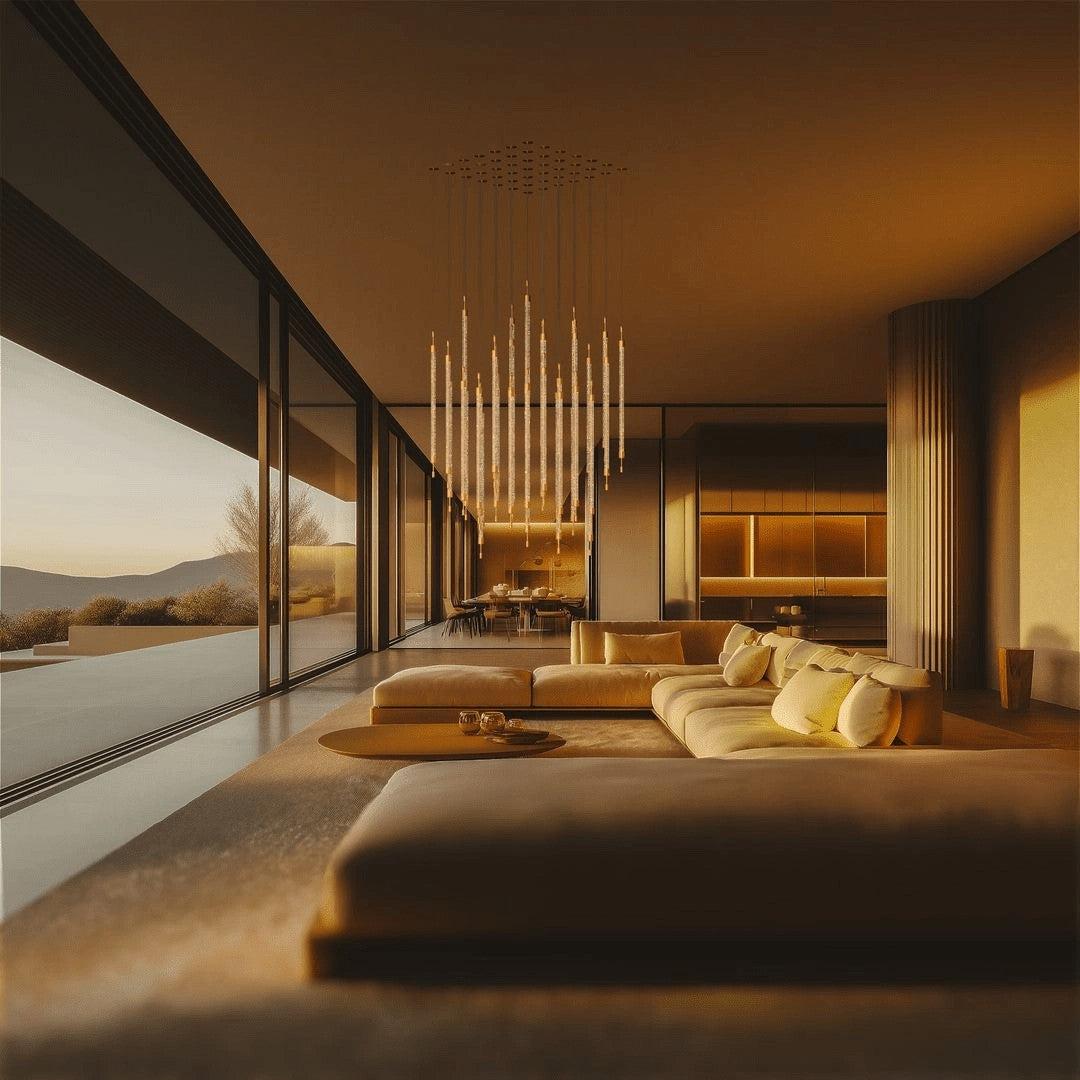 Crystal Grid Custom Statement Chandelier