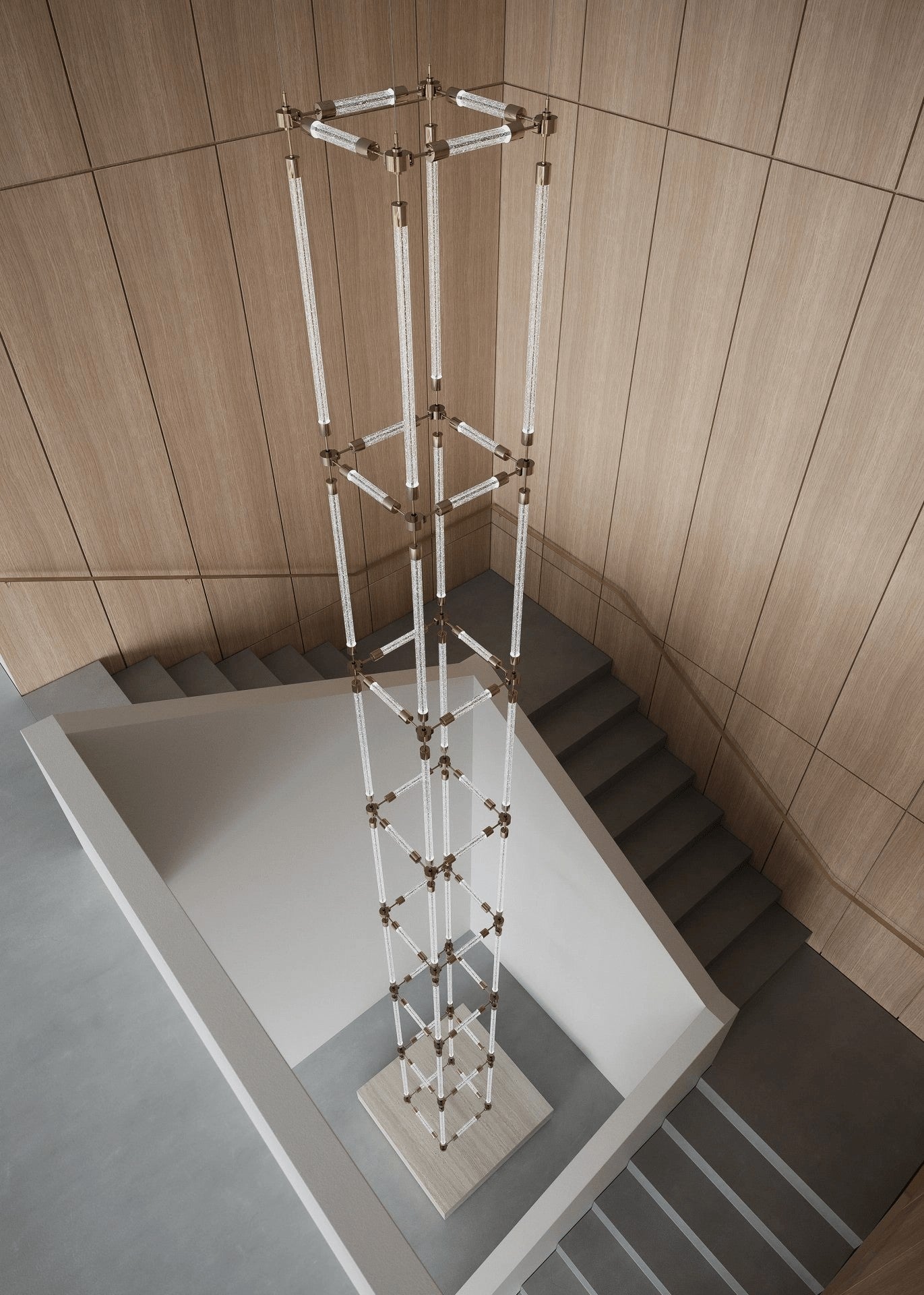 Crystal Grid Custom Statement Chandelier