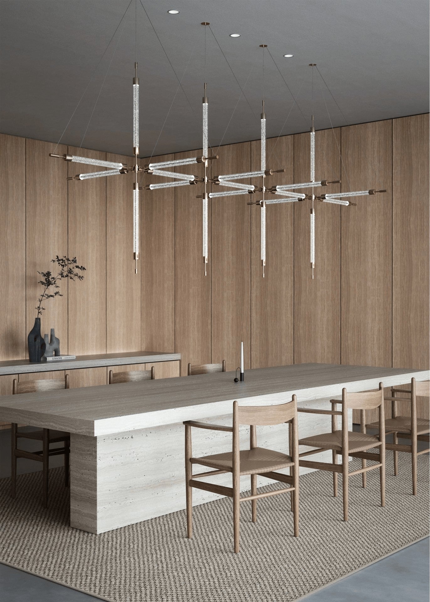 Crystal Grid Custom Statement Chandelier