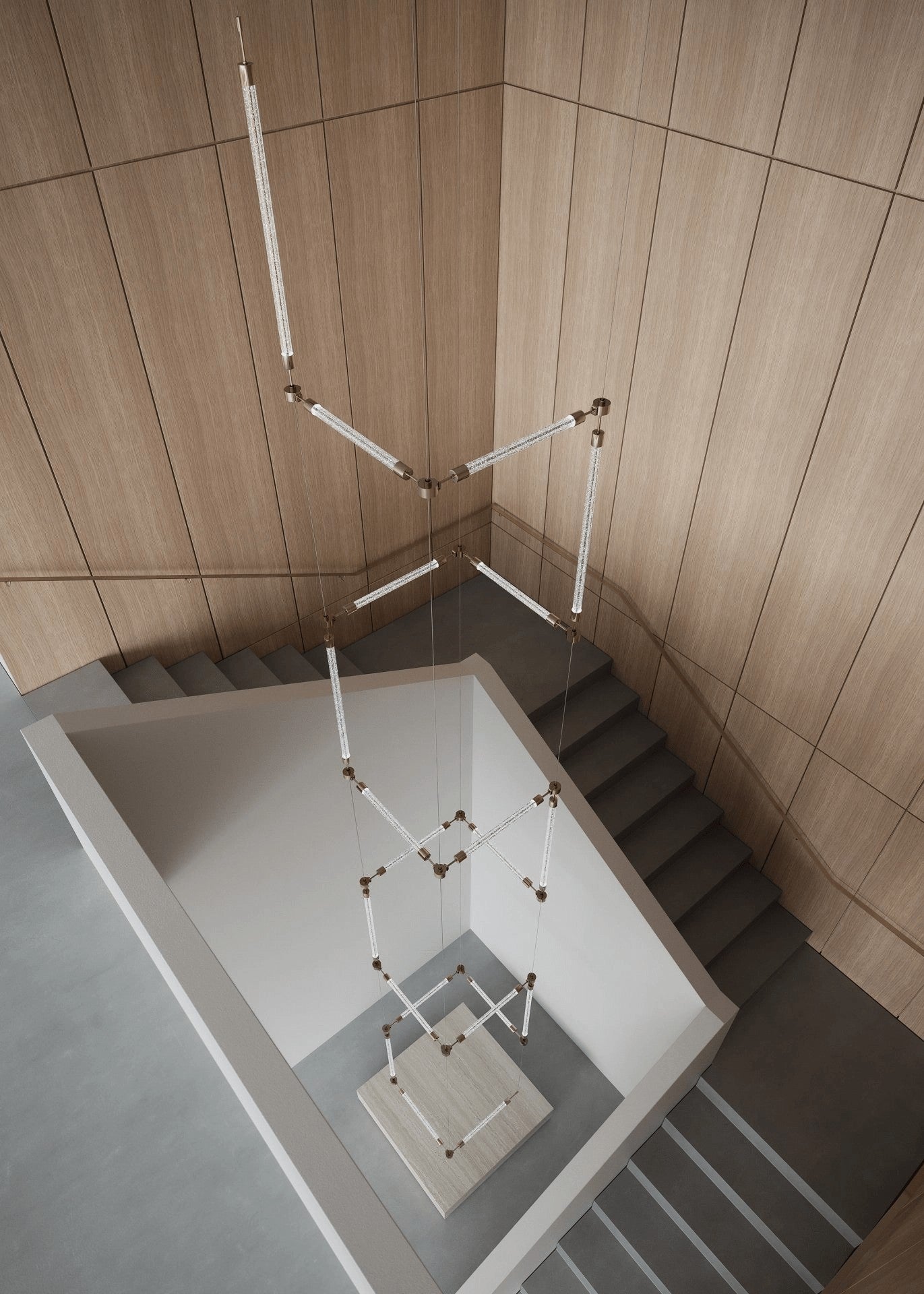 Crystal Grid Custom Statement Chandelier