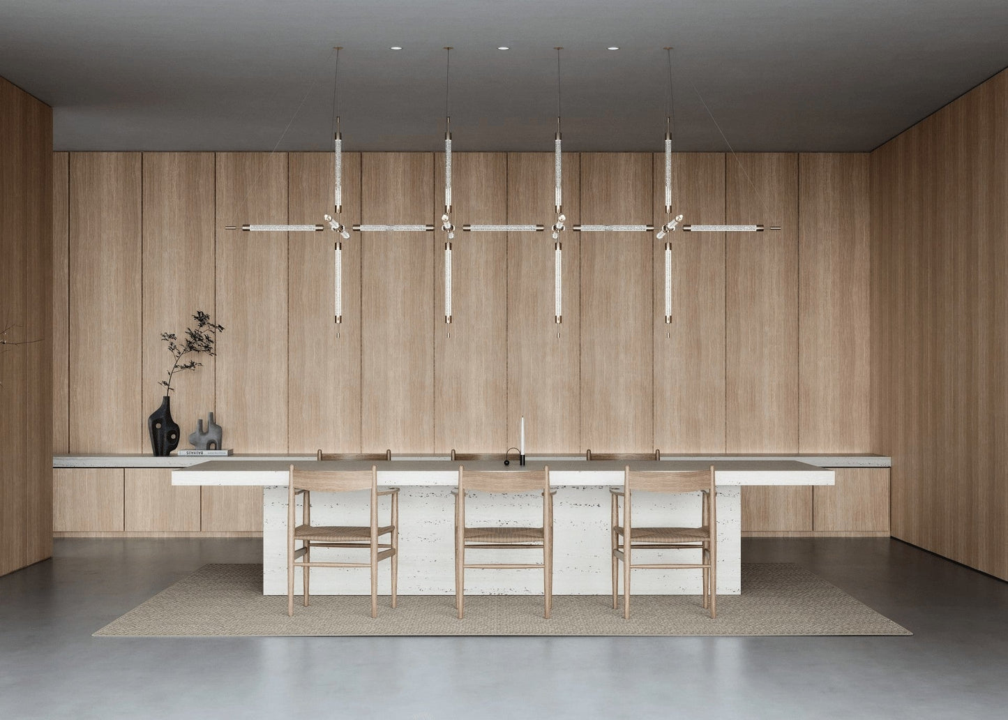 Crystal Grid Custom Statement Chandelier