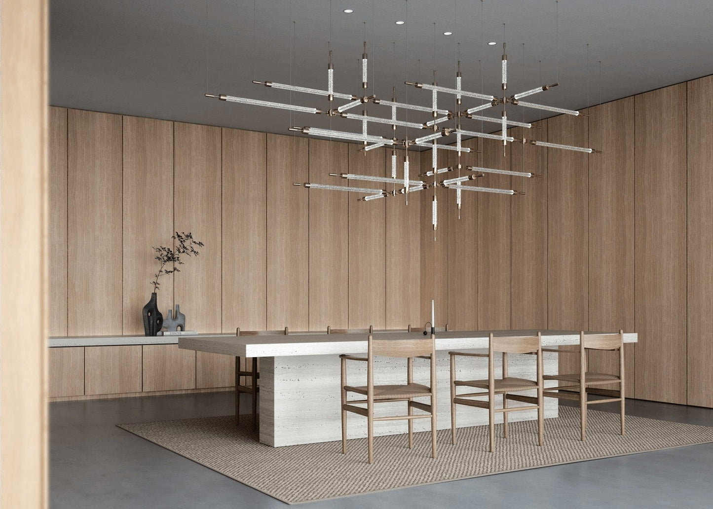 Crystal Grid Custom Statement Chandelier