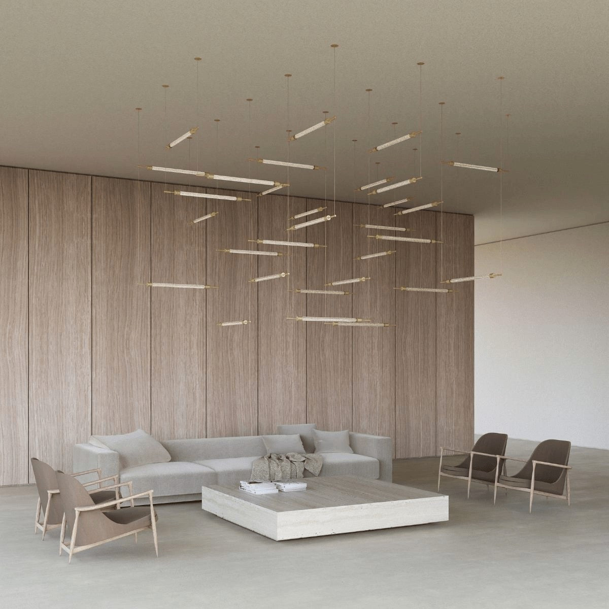 Crystal Grid Custom Statement Chandelier