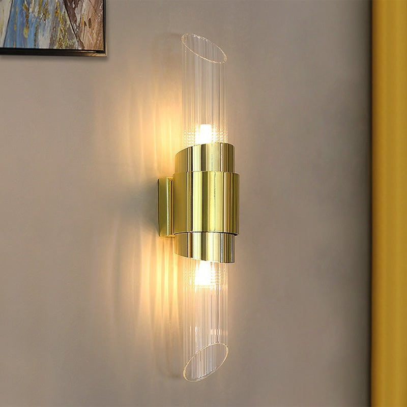 Crystal Line Gold Wall Light