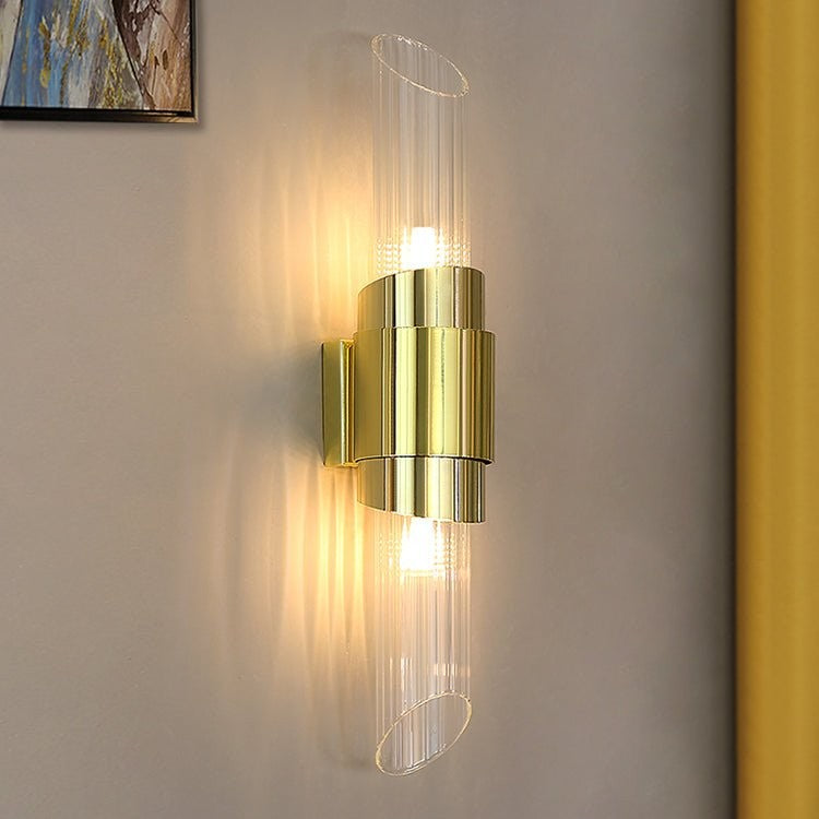 Crystal Line Gold Wall Light
